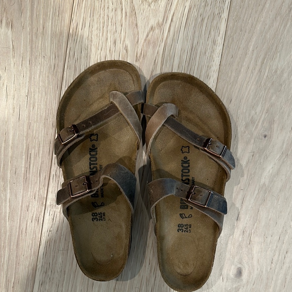 Birkenstock Tan Double-Strap Sandals
